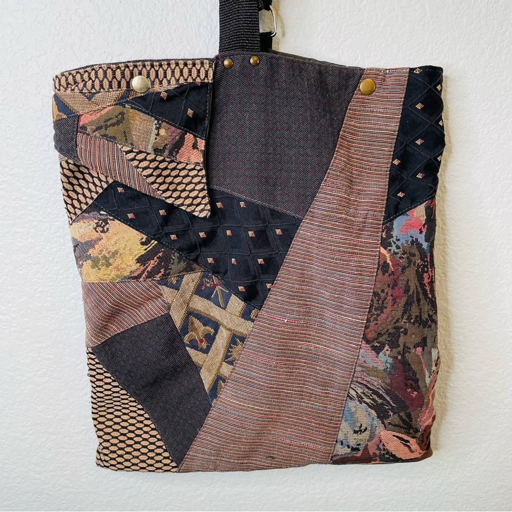 Carson Rogers Patchwork Boho Steampunk Adjustable Strap Shoulder Bag Purse Tote
